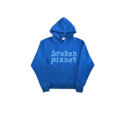 blue broken planet market hoodie