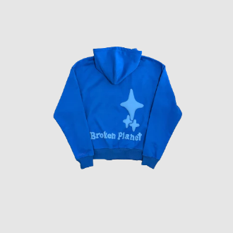 blue broken planet market hoodie